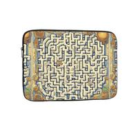 Labyrinth Treasure Map Patterned Laptop Sleeve 15 Inch Shockproof For Slim Protective Notebook Computer Bag Briefcase
