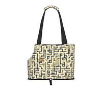Labyrinth Treasure Map Pet Carrier Bag-Foldable Travel Tote For Small Dogs Cats, Portable Soft Sided Pet Crate With Seatbelt For Cat Puppy