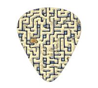 Labyrinth Treasure Map Printed guitar picks for acoustic, electric, and band players, 12 pieces in 3 different thicknesses