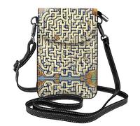 Labyrinth Treasure Map Printed Women's Crossbody Phone Bag - Perfect for Travel and Shopping