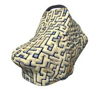 Labyrinth Treasure Map Versatile full-print Stroller Chair Cover/Nursing Cover, specially designed for your baby