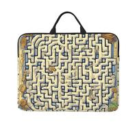Labyrinth Treasure Map13-14 Inch Laptop Bag, Shockproof Laptop Sleeve with Padding, Water-Resistant Oxford Cloth Portable Laptop Carry Bag for Notebook Tablet