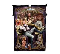 Labyrinth - Twin Bedspread Top Trow Fleece, Gothic Home Decor, Occult Bedding, Black Quilt Cover Artwork by Peter Panayis