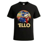 Labyrinth Worm 'Ello Vintage Graphic Art Novelty Party Men's T-Shirt Tee Top(Black, M)