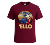 Labyrinth Worm 'Ello Vintage Graphic Art Novelty Party Men's T-Shirt Tee Top(Maroon, XL)