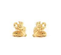 Labyrinth Worm Stud Earrings (18ct Gold Vermeil)