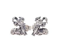 Labyrinth Worm Stud Earrings (Silver)