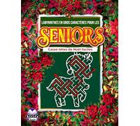 Labyrinthes en gros caractères pour les seniors : Casse-têtes de Noël faciles, livre de labyrinthes en gros caractères pour adultes et seniors: Jeux de mémoire festifs amusants et relaxants
