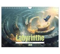 Labyrinths - The fantasy UK-Version (Wall Calendar 2026 DIN A4 Landscape), CALVENDO 12 Month Wall Calendar