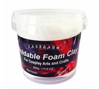 LabZhang 500g White Cosplay Foam Clay, Lightweight Sculpting Foam, Air Dry Clay for Cosplay and Crafts, 498.951g