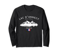 Lac d'Annecy Haute-Savoie France Mountain Resort French Flag Long Sleeve T-Shirt