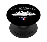 Lac d'Annecy Haute-Savoie France Mountain Resort French Flag PopSockets Adhesive PopGrip