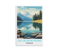 Lac De Montriond France Vintage Travel Posters Canvas Art Print Office Family Bedroom Decorative Posters Gift Wall Decor Poster 08x12inch(20x30cm) Unframe