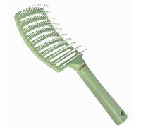 LAC FOR YOU Detangle Hair Brush - Anti-Tangle Wet and Dry Brush - Ventilated Curved Hairbrush for Curly, Straight, Fine & Thick Hair - Sage Green