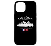 Lac Léman Lake Geneva France Switzerland French Swiss Flag Case for iPhone 15