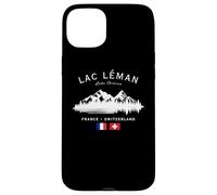 Lac Léman Lake Geneva France Switzerland French Swiss Flag Case for iPhone 15 Plus