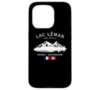 Lac Léman Lake Geneva France Switzerland French Swiss Flag Case for iPhone 15 Pro