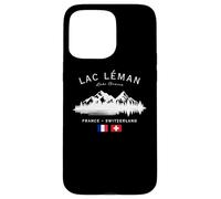 Lac Léman Lake Geneva France Switzerland French Swiss Flag Case for iPhone 15 Pro Max