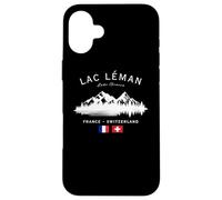 Lac Léman Lake Geneva France Switzerland French Swiss Flag Case for iPhone 16 Plus