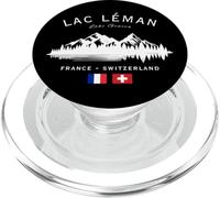 Lac Léman Lake Geneva France Switzerland French Swiss Flag PopSockets PopGrip for MagSafe