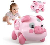 LACC Baby Musical Toy for 6-12-18 Months, Musical Piggy Toy for Toddler 1 Year Old Baby Girl, Infant Crawling Light Music Toys for Tummy Time Development, 1st Birthday Gift for Boy 7 8 9 10+ Month