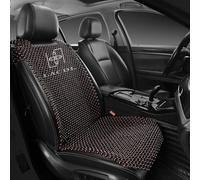 LACDL Beaded Car Seat Covers for Cars, Cooling Bead Seat Cover for Trucks & SUVs - Auto Ventilated Seat Cooler Pad, Natural Wood Breathable Beads - Sweat Protector for Summer, Dark Red