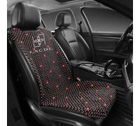 LACDL Beaded Car Seat Covers for Cars, Cooling Bead Seat Cover for Trucks & SUVs - Auto Ventilated Seat Cooler Pad, Natural Wood Breathable Beads - Sweat Protector for Summer, Stars