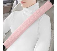 LACDL Extra Long Seatbelt Cover Super Soft Furry for Adults Kids Women & Men, Thick Plush Full Car Seat Belt Strap Cushion, Fluffy Shoulder Pad Protector, Auto Interior Accessories, 1pc, Pink, 25.5in