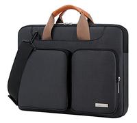 Lacdo 360° Protective Laptop Shoulder Bag, 14 inch Computer Bag for 14" New MacBook Pro M5/M4/M3/M2/M1 Chips Pro Max A3434 A3112 A3401 A3185 A2918 A2992 A2779 2025-2021 Computer Messenger Bag, Black
