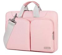 Lacdo 360° Protective Laptop Shoulder Bag, 14 inch Messenger Sleeve Case for 14 inch MacBook Pro M5 Pro/Max A3426 A3427 2026, M5/M4/M3/M2/M1 A3434 A3112 A3401 A3185 A2918 A2992 2025-2021, Pink