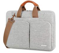 Lacdo 360° Protective Laptop Shoulder Bag for 15 inch New MacBook Air M5/A3448 2026, M4 A3241 2025/M3 A3114/M2 A2941 2024-2023, 15 inch MacBook Pro A1990 A1707, Dell XPS 15 Plus Computer Bag, Gray