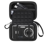 Lacdo Camera Carrying Case for Kodak PIXPRO FZ45 FZ55 FZ53 FZ43 16MP Vlogging Digital Camera, Hard EVA Protective Storage Trave Bag, Mesh Bag Fits Batteries, USB Cable, SD Card, Memory Card, Black