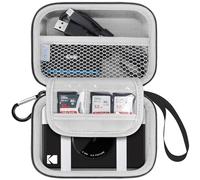 Lacdo Camera Carrying Case for Kodak Printomatic Full-Color Instant Print Digital Camera, Portable Instant Photo Printer Hard Travel Storage Bag, Mesh Bag Fits Batteries, USB Cable, SD Card, Gray
