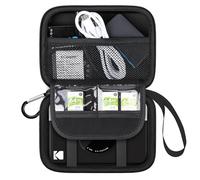 Lacdo Camera Carrying Case for Kodak Printomatic Full-Color Instant Print Digital Camera, Portable Instant Photo Printer Hard Travel Storage Bag, Mesh Bag Fits Batteries, USB Cable, SD Card, Black