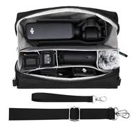 Lacdo Carrying Case for DJI Osmo Pocket 3, Carrying Bag for DJI Osmo Pocket 3 Creator Combo Accessories, Portable Travel Storage Bag Osmo Pocket 3 Case, All in One Carry Bag with Shoulder Strap, Gray
