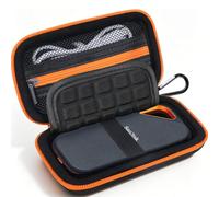 Lacdo Case for SanDisk Extreme/SanDisk Extreme PRO/SanDisk Portable SSD External Solid State Drive 500GB 1TB 2TB 4TB 8TB, SSD Hard Travel Storage Carrying Case, EVA Shockproof Protective Case, Orange