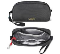 Lacdo Electronics Organizer Travel Case, Travel Bag Water Resistant Cable Organizer, Tech Accessories Pouch Carry Storage Bag for Charger, Cord, Hard Drive, Phone, Power Bank, Travel Essentials, Black