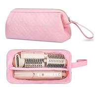 Lacdo Hair Tools Travel Bag for Shark Flexstyle Carrying Case, Portable Dy son Airwrap Travel Case for Hair Dryer, Water Repellent Hair Accessories Organizer Flat Curling Iron Essential for Women,Pink