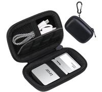 Lacdo Hard Carrying Case for Lexar Professional Go Portable SSD with Hub 1TB 2TB Professional Go w/Hub Phone SSD Case Hard EVA Shockproof Protective Storage Travel Bag, Black