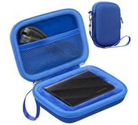 Lacdo Hard Carrying Case for Sam sung T9 Portable Solid State Drives 1TB 2TB 4TB USB 3.2 External SSD Hard EVA Shockproof Storage Travel Bag, Blue