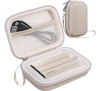 Lacdo Hard Carrying Case for Samsung T7 Shield / T7 / T7 Touch Portable Solid State Drives 500GB 1TB 2TB 4TB USB 3.2 External SSD Hard EVA Shockproof Storage Travel Bag, Beige
