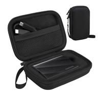 Lacdo Hard Carrying Case for Samsung T9 Portable Solid State Drives 1TB 2TB 4TB USB 3.2 External SSD Hard EVA Shockproof Storage Travel Bag, Black+Black