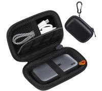 Lacdo Hard Carrying Case for SSK Portable SSD External Solid State Drives 250GB 500GB 1TB 2TB SSD External Hard Drive USB 3.2 Gen2 hard EVA Shockproof Protective Storage Travel Bag, Black
