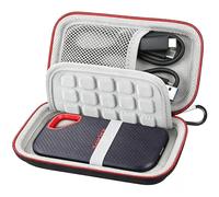 Lacdo Hard Case for SANDISK Extreme Portable SSD (New/Old Model), Black | SanDisk Extreme External Solid State Drive 1TB 2TB 4TB 500GB 8TB SSD Hard Drive Case Shockproof Protective Storage Travel Bag