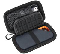 Lacdo Hard Case for SanDisk Extreme/SanDisk Extreme PRO/SanDisk Portable SSD External Solid State Drive 500GB 1TB 2TB 4TB SD Card Organizer Shockproof EVA Protective Storage Travel Bag, Black