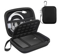 Lacdo Hard Drive Carrying Case for Aiolo Innovation External Hard Drive Ultra Slim 1TB 2TB 5TB 500GB USB 3.0 Portable HDD EVA Shockproof Travel Bag, Water Resistant, Black