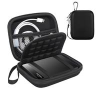 Lacdo Hard Drive Carrying Case for UnionSine Portable External Hard Drive | 250GB 320GB 500GB 750GB 1TB 2TB 4TB 5TB USB 3.0 HDD 2.5 Inch EVA Shockproof Travel Bag, Water Resistant, Black