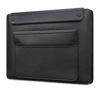 Lacdo Laptop Sleeve Case for 15-15.6 Inch Laptop, Holds Up to 3 Laptops | for 15.6 inch Lenovo IdeaPad 15, Acer Aspire 15, HP Pavilion 15, Dell Inspiron, ASUS Vivobook 15 Leather Computer Bag, Black