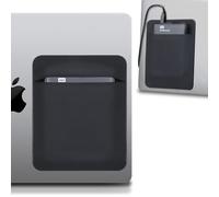Lacdo Portable External Hard Drive Carrying Case, Hard Drive Holder for Laptop, Adhesive Pouch Stick on Holder, Fit 2.5" Seagate, WD, Toshiba, LaCie External HDD, SSD, Cable, Magic Mouse, Black