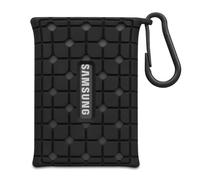 Lacdo Silicone Carrying Case for Samsung T7 Portable SSD 1TB 2TB 4TB 500GB External Solid State Drive, Silicon Protective Cover Sleeve Skin for T7 SSD, Travel Pouch Storage Bag with Carabiner, Black